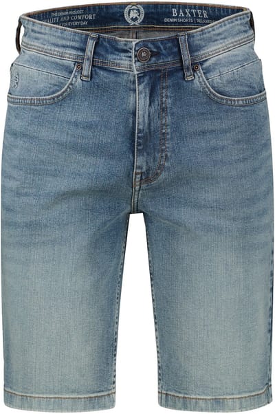 LERROS Denim bermuda van flexibele katoenmix , Maat: 38 , Kleur: LIGHT BLUE USED WASH , 99% katoen, 1% elastaan