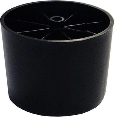 Meubelpoot zwart rond Ø 9 cm en hoogte 10 cm van kunststof - Set van 4 stuks