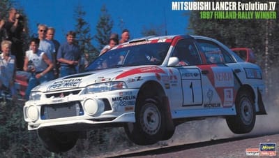 Hasegawa Modelbouwpakket Auto - 20480 Mitsubishi Lancer EVO IV Finland 1997 Plastic - 1:24 - Modelbouw