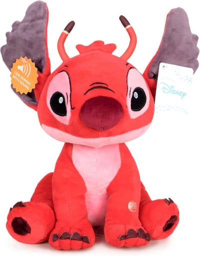 Leroy – Disney Lilo en Stitch Pluche Knuffel + Geluid 25 cm {Speelgoed knuffeldier knuffelpop voor kinderen jongens meisjes | Disney Stitch Angel Leroy Lilo scrump knuffels Plush}