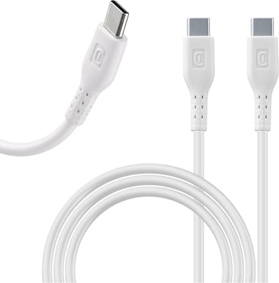 Cellularline Kabel USB-C naar USB-C/Lightning 1.5m - Dubbele Connector - Wit