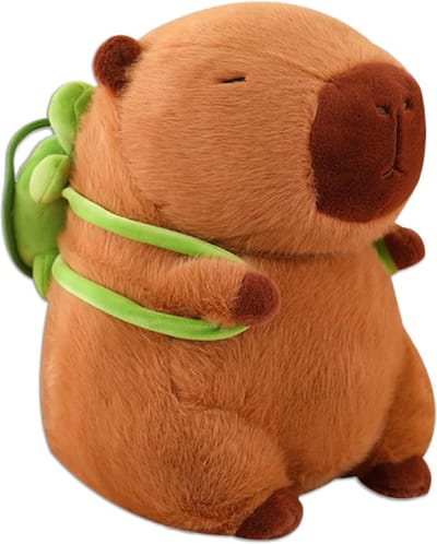 Topknuffels Capybara met rugzak - Pluche knuffel - TikTok speelgoed