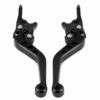 Dubbele remhendels - Motorremkoppeling - Aluminium - Zwart - Universeel - Motoraccessoires - Geschikt voor motoren - 1 paar