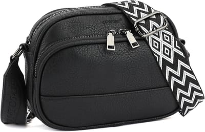 TAN.TOMI Schoudertas Dames – Crossbodytas – Kleine Lichtgewicht Handtas – Casual Schoudertasje – Praktisch & Stijlvol – Dames Tas voor Dagelijks Gebruik - Zwart