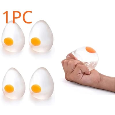 Funky Eier Squishy Bal - Duidelijk Stressverlichtend Speelgoed Voor Kinderen & Volwassenen Angst Verminderaar, Knijp Spat Sensorisch Fidget Speelgoed