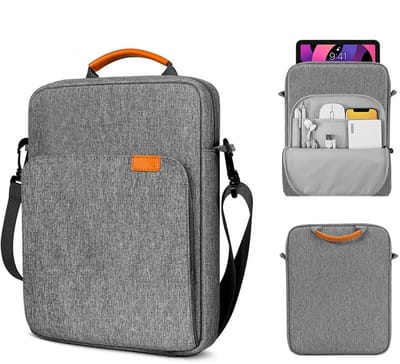 Somstyle Tas met Tablethoes Geschikt voor 9-11 Inch Tablets - Draagtas met Schouderriem - Lichtgrijs
