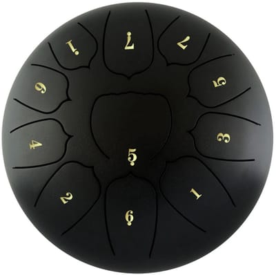 Livano Handpan - Tongue Drum - Steel - Regen - Klankschaal - Zwart