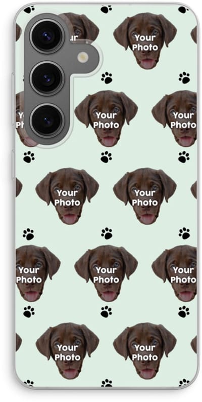 Gepersonaliseerd - Case Company® - Hoesje geschikt voor Samsung Galaxy S24 hoesje - Gepersonaliseerd gezicht - Kat of Hond - Soft Cover Telefoonhoesje - Bescherming aan alle Kanten en Schermrand