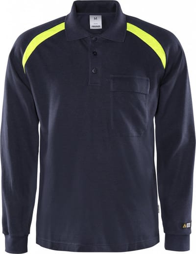 Fristads Flamestat Poloshirt Lange Mouwen 784 Pfla - Donker marineblauw - M