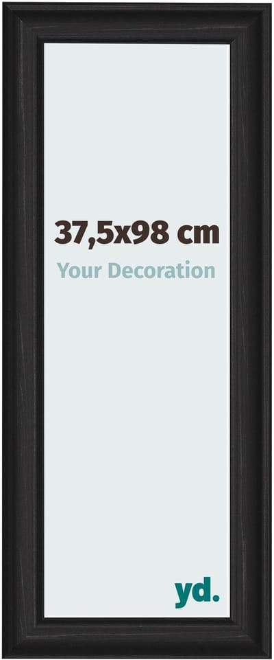 Your Decoration - Fotolijst 37,5x98 cm - MDF - Zwart Houtnerf - Lazio