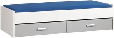 Bed met opbergruimte | 90x200 | Wit | Inclusief aluminium lades | 2 stuks 83cm diep