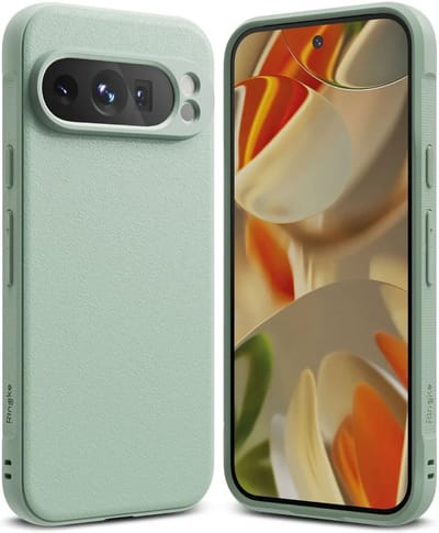 Ringke Onyx | Hoesje Geschikt voor Google Pixel 9 Pro | Back Cover Flexibel TPU | Militaire Standaard | Mint Groen