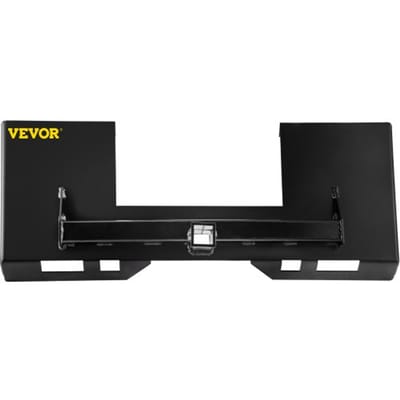 VEVOR Universele Skid Steer Montageplaat, 1/4 inch dik, Skid Steer Plaat Montage, Draagvermogen 3000 lbs, Snel te bevestigen Montageplaat, Stalen Adapter, Lader, Zwart
