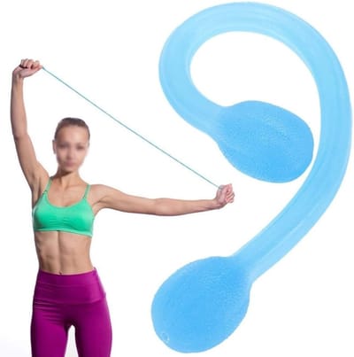 2PCS 33cm Yoga Touwtje, Blauw Siliconen Lichaamsvormer voor Yoga, Stretch Ko