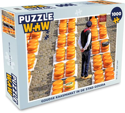 Puzzel Gouda - Kaas - Markt - Legpuzzel - Puzzel 1000 stukjes volwassenen