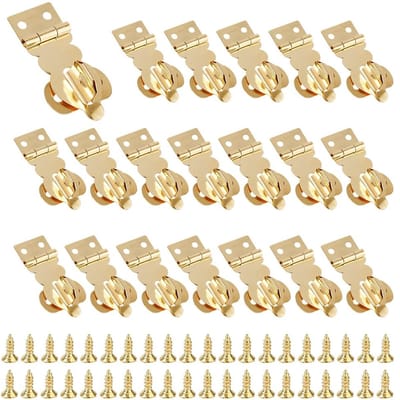 Dailygoods - 20 Sets Mini Hangslot Hasp - Messing Solid Hangslot Hasp Met Schroeven