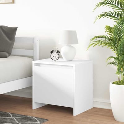 Nachtkastjes Set - Bijzettafels Hout - Opbergen Woonkamer - Met Deur - 45x34x445 cm - Wit