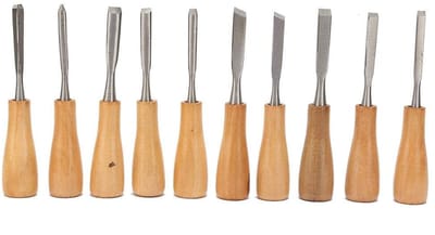SPHProducts - Beitelset - 10 stks hoge hardheid beitelset - Houten handvat - Houtbewerking handgereedschap - Professioneel ontwerp - Geschikt voor hout...