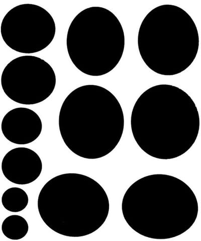 5 vellen/60 stuks reparatiepleisters voor donsjacks, 12 maten zelfklevende nylon reparatietape, geschikt voor jassen, donsjacks, tenten en slaapzakken,Zwart