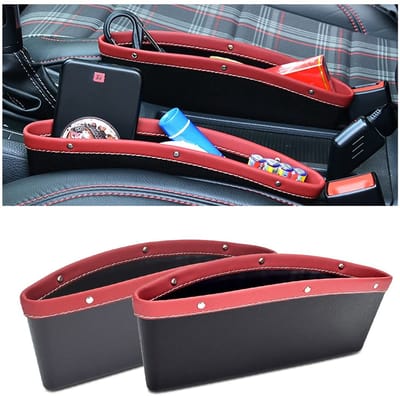 Dailygoods- Autostoel Organizer - Extra Opbergruimte - Autostoel Gap Filler - Autostoel Caddy - Duurzaam PE-Materiaal - 2 Stuks 24cm x 28cm x 10,5cm