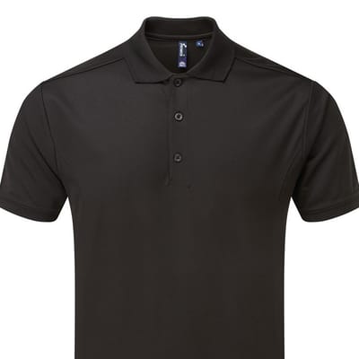 Premier Heren Coolchecker Poloshirt (Zwart)