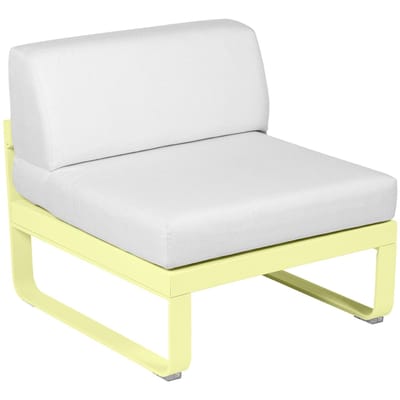 Fermob BELLEVIE Zitbank Module Midden - A6 citroensorbet - 81 witgrijs