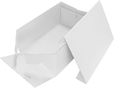 Langwerpige Taartdoos Karton Wit 33 x 23 cm