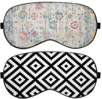 Slaapmasker met Verstelbare Riem - 2 Stuks Zijden Oogmasker voor Comfortabel Slapen en Reizen