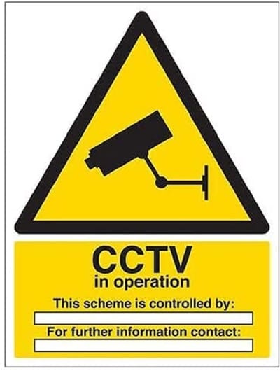 Waarschuwingsbord Camerabewaking Aanwezig - Zelfklevend Vinyl 15x20cm