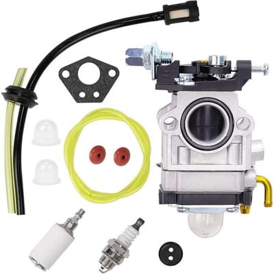 GELLDG Carburateur voor Grasmaaier 52 cc 49 cc 43 cc - Mechanische Carburateur - Complete Accessoires Set - Geschikt voor Diverse Grasmaaiers, Freesmachines en Kettingzagen - Metaal - Inclusief Montageonderdelen