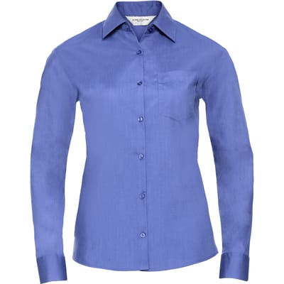 Russell Collectie Dames / Dames Lange Mouwen Shirt (Bedrijfsblauw)