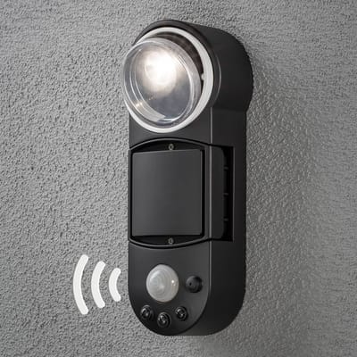 Konstsmide Prato 7696-750 LED-buitenschijnwerper met bewegingsmelder 1 W Lichtkleur (naam): Warmwit