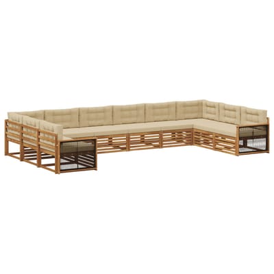 vidaXL - Sofa-Sets - 10 - st - Massief - Acacia - Hout