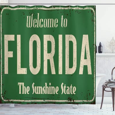 ABAKUHAUS Florida douchegordijn – 175x200 cm – Polyester