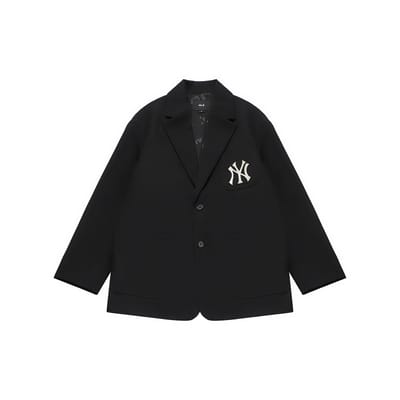 MLB Herfst/Winter 2022 New York Yankees Logo Geborduurd Casual Losse Blazer Unisex blazer Zwart 3AJKB5124-50BKS L black