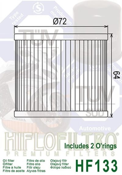 Filtre à huile Hiflofiltro pour Moto Suzuki 550 GS ED 1977 à 1979 Neuf