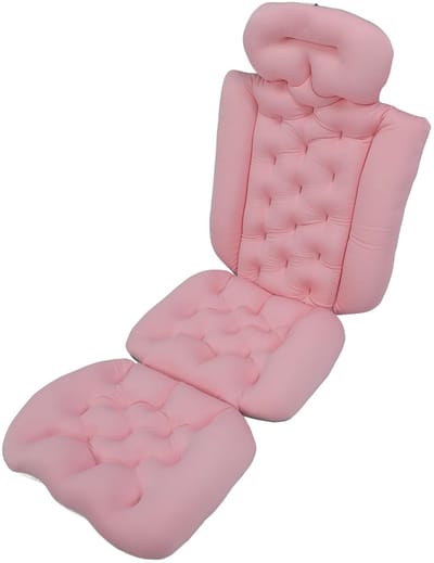 Dailygoods- Badkussen Ergonomisch Ontwerp - Antislip Badkussen - Compleet Badkussen - 122 cm - Vervormingsbestendig - Eenvoudig Schoon te Maken - Badkuipkussen