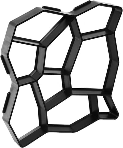 Betonmal - Stapelmal Tuinpad - Pad Aanleggen - 9 Vaks Ontwerp - 50x50cm - Zwart