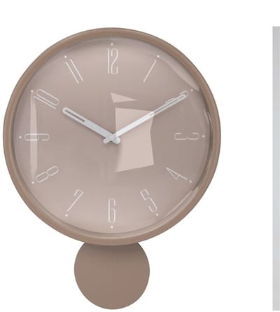 Wandklok Circa met pendulum beige