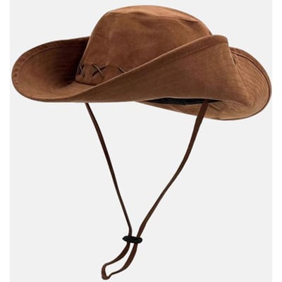 Nieuwe Ademende Western Cowboy Hoed Effen Kleur Verstelbaar Breed Rand Zonnehoed Buiten Bergbeklimmen Visser Zonneklep Pet Reizen koffie