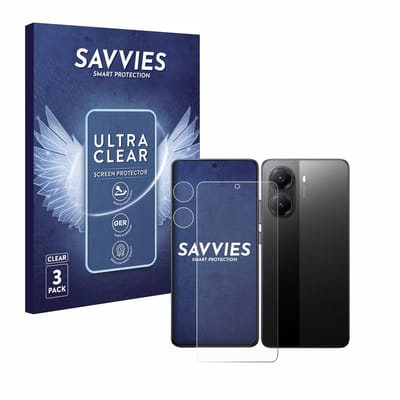 Savvies - Screenprotector voor Xiaomi Poco X7 Pro (Voor+Camera) - Folie Beschermfolie transparant 6 Stuks