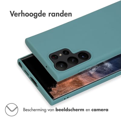 imoshion Hoesje - Geschikt voor Samsung Galaxy S23 Ultra - Color Backcover - Donkergroen