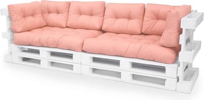 Comfortabele Palletkussenset voor Euro Palletmeubels - Zit- en Rugkussens in Oranje