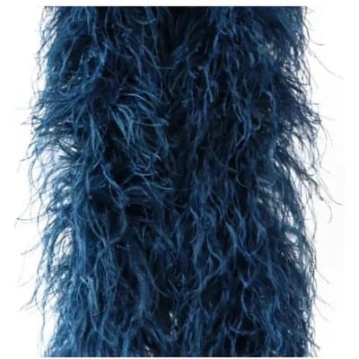 DIY 2M Roosroze Struisvogelveer Boa Sjaal 1-10 Lagen Hoge Kwaliteit Struisvogelveren Sjaal Veerafwerking Jurk Shirt Top Decoratie Knutsel 1ply marineblauwe kleur