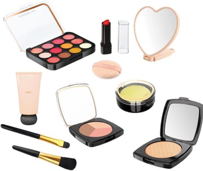 Speel Make-up Set - Kindercosmetica - Kinderen Spelen - Veilig en Niet Smeerbaar - 16 cm - Oranje