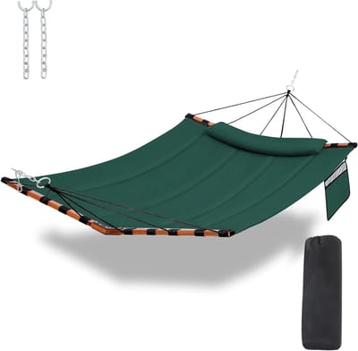 Grote Hangmat - Dubbele Hangmat - Ontspannen Buiten - Anti-Flip Ontwerp - 204 kg Capaciteit - Donkergroen