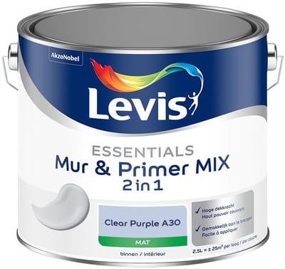 Levis - Essentials Mur & Primer Mix - Clear Purple A30 - Mengverf - 2,5 L