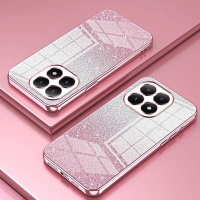 Hoesje geschikt voor Xiaomi 15T - Phonesta Crystal Sparkle Glitter Silicone Back Cover - Roze