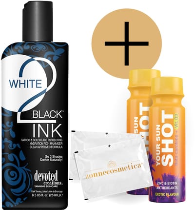 Devoted Creations - W2B INK + 2 Your Sun Shots + 2 Verfrissingsdoekjes
