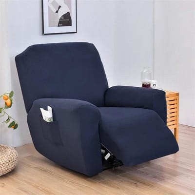Effen Kleur Stretch Relaxfauteuil Sofa Hoes voor Woonkamer Elastische Antislip Fauteuilhoezen All-inclusive Bankhoezen